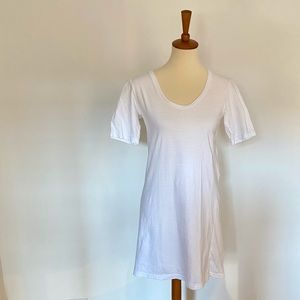 American Apparel long white cotton T-shirt
